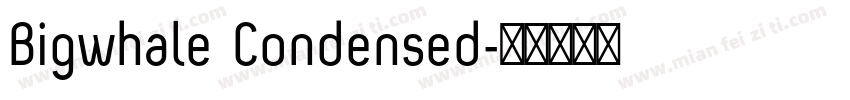 Bigwhale Condensed字体转换